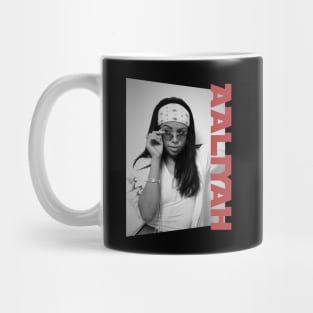 aaliyah black and white Mug